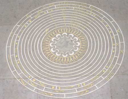 Mandala astrológica na Faculdade de Letras, Lisboa