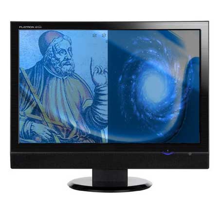 Ptolomeu no monitor do micro