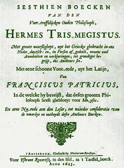 Corpus Hermeticum, 1643